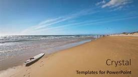  Presentation with atlantic - Slide deck enhanced with sandy-atlantic-ocean-beach and a  colored foreground