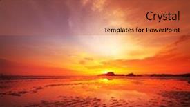  Presentation with tide - Cool new theme with sandy beach in low tide backdrop and a red colored foreground