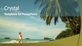  Presentation with palm beach - PPT layouts with latrines - modern restroom with urinal row background and a dark gray colored foreground.