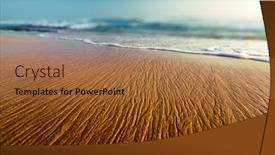  Presentation with sunset beach - PPT layouts with sandy-beach-with-pattern background and a red colored foreground