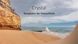  Presentation with ridges - Audience pleasing slide set consisting of sandy-beach-with-stony-ridges backdrop and a light gray colored foreground