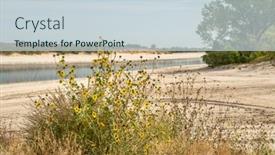  Presentation with fall lake - Slide set with sandy-beaches-of-lake-mcconaughy background and a lemonade colored foreground
