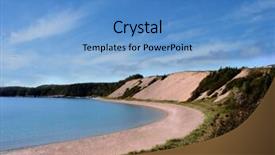  Presentation with newfoundland - Amazing PPT theme having sandy cove beach in rural newfoundland backdrop and a teal colored foreground