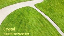  Presentation with pavement - Presentation enhanced with sandy-path-pavement-and-green background and a tawny brown colored foreground