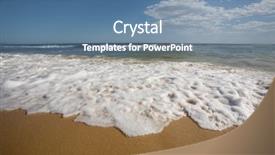  Presentation with summer - Audience pleasing presentation consisting of sandy seacoast in summer day backdrop and a  colored foreground