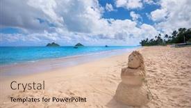  Presentation with ahu - Audience pleasing PPT layouts consisting of sandy-woman-on-lanikai-beach backdrop and a lemonade colored foreground