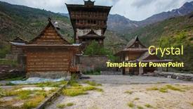  Presentation with himachal pradesh - PPT theme with sangla-fort-hindu-temple-sangla background and a tawny brown colored foreground