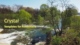  Presentation with torrent - Presentation design enhanced with sangone torrent river in turin background and a tawny brown colored foreground