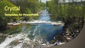  Presentation with torrent - Slides consisting of sangone torrent river in turin background and a tawny brown colored foreground