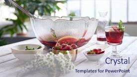  Presentation with mocktails - Slide deck with sangria - drinks for a party background and a sky blue colored foreground