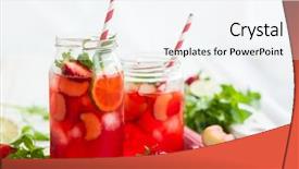  Presentation with lime - Colorful PPT theme enhanced with sangria - preparation homemade refreshing strawberry lime backdrop and a sky blue colored foreground
