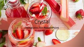  Presentation with lime - Slide deck enhanced with sangria - preparation homemade refreshing strawberry lime background and a coral colored foreground