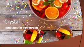  Presentation with bowl - Amazing presentation having sangria in bowl and glasses backdrop and a red colored foreground