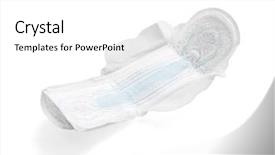  Presentation with clipping - PPT theme enhanced with blood products - sanitary pads on white background background and a white colored foreground