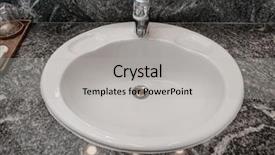  Presentation with bathroom - Audience pleasing slide deck consisting of sanitaryware wellness - sink in modern bathroom backdrop and a  colored foreground