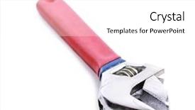  Presentation with brown sugar isolated on white - PPT theme having sanitation engineer - adjustable wrench isolated on white background and a  colored foreground