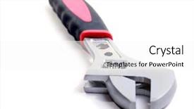  Presentation with white - Amazing presentation theme having sanitation engineer - adjustable wrench isolated on white backdrop and a  colored foreground