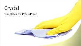  Presentation with tv show studio camera - Cool new PPT theme with sanitation wipes - studio shot of a human backdrop and a white colored foreground