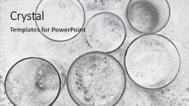  Presentation with dirty water - Beautiful PPT theme featuring glasses with detergent and water backdrop and a light gray colored foreground
