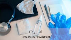  Presentation with anti virus - Colorful slide deck enhanced with sanitizer-anti-virus-spray backdrop and a lemonade colored foreground