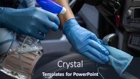 Presentation with covid - PPT theme enhanced with sanitizing-car-interior-covid-prevention background and a tawny brown colored foreground