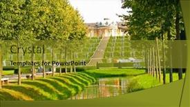  Presentation with europe - Audience pleasing presentation design consisting of sans-souci-palace-in-potsdam backdrop and a gold colored foreground