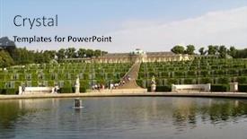  Presentation with europe - Audience pleasing slides consisting of sans-souci-palace-in-potsdam backdrop and a light blue colored foreground