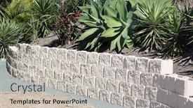  Presentation with australia - Audience pleasing presentation consisting of sanstone like block retaining wall in residental area australia backdrop and a light gray colored foreground