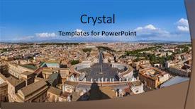  Presentation with vatican - Cool new presentation with sant peters basilica in vatican backdrop and a teal colored foreground