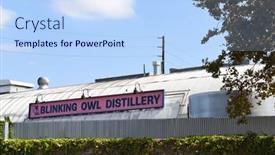  Presentation with distillery - Slides enhanced with santa-ana-california-14-oct background and a light blue colored foreground