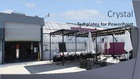  Presentation with outdoor patio - Slides with santa-ana-california-14-oct background and a light blue colored foreground