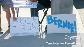  Presentation with bernie sanders - Amazing PPT layouts having santa-ana-california-usa-february backdrop and a seafoam green colored foreground