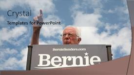  Presentation with bernie - Slide set consisting of santa-ana-california-usa-february background and a light blue colored foreground