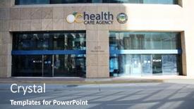  Presentation with community health - PPT theme with santa-ana-california-usa-february background and a ocean colored foreground