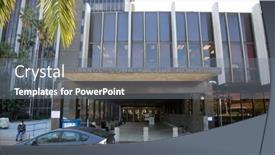  Presentation with house building - Slide set featuring santa-ana-california-usa-march background and a gray colored foreground