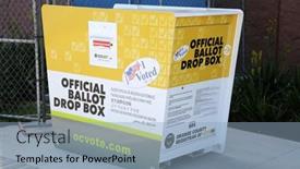  Presentation with voting - Audience pleasing theme consisting of santa-ana-california-usa-september backdrop and a light blue colored foreground