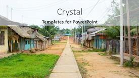  Presentation with october - Slides consisting of santa-ana-village-peru-october background and a cool aqua colored foreground