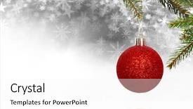  Presentation with animation - Colorful slide set enhanced with santa animation - digital composite of christmas bauble backdrop and a white colored foreground