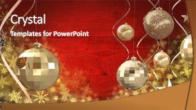  Presentation with animation - Audience pleasing PPT theme consisting of santa animation - digital composite of christmas bauble backdrop and a  colored foreground