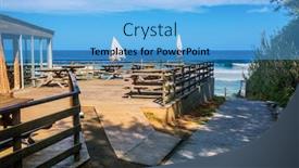  Presentation with santa - Cool new theme with santa-barbara-black-volcanic-beach backdrop and a light blue colored foreground