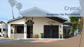  Presentation with tiki bar - Colorful slide set enhanced with santa-barbara-ca-apr-11 backdrop and a sky blue colored foreground