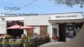  Presentation with pinot noir - Audience pleasing presentation design consisting of santa-barbara-california-april-11 backdrop and a light blue colored foreground