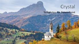  Presentation with alps - PPT theme enhanced with santa-barbara-church background and a light blue colored foreground