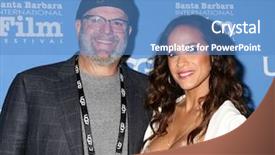  Presentation with theater award - Beautiful theme featuring santa barbara international film festival backdrop and a teal colored foreground