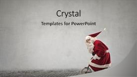  Presentation with santa sleigh - Amazing slide deck having santa changed the sleigh backdrop and a light gray colored foreground