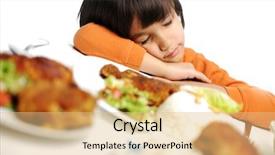  Presentation with food chicken - PPT layouts with santa chicken - kid falling asleep background and a  colored foreground