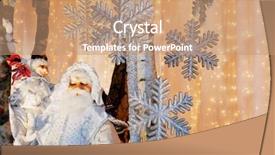  Presentation with christmas lights bulb decoration - Presentation theme enhanced with santa claus and christmas dwarf background and a  colored foreground