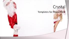  Presentation with girl christmas - Slides having santa claus and christmas girl background and a white colored foreground