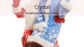  Presentation with white snow - Colorful PPT theme enhanced with santa claus and snow maiden isolated on white backdrop and a lemonade colored foreground