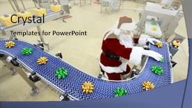  Presentation with quality control - Slide deck featuring claus as a quality control background and a soft green colored foreground